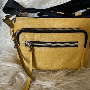 Lodis, Yellow Leather Crossbody Bag
